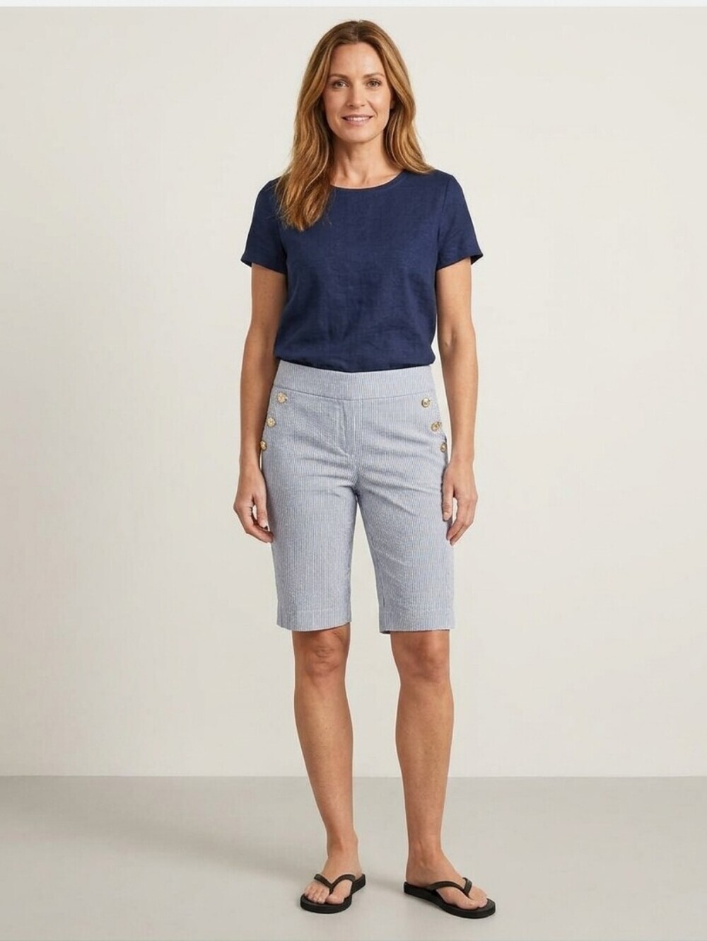 LIZ CLAIBORNE Bermuda CLASSIC shorts LARGE - Picture 3 of 11